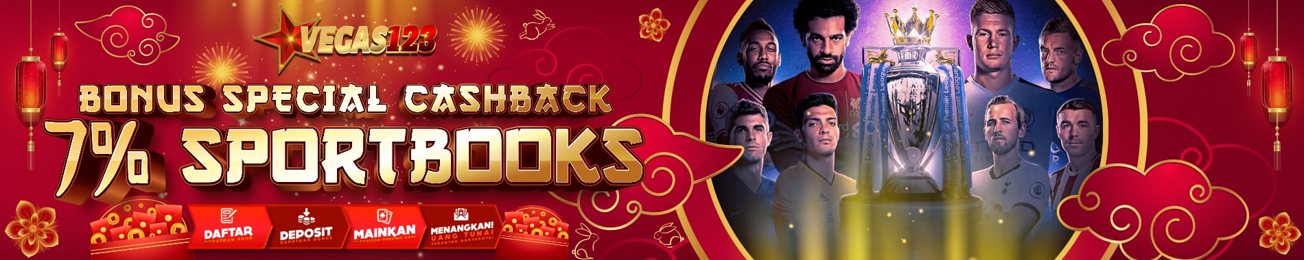 VEGAS123 BONUS CASHBACK 7% MINGGUAN